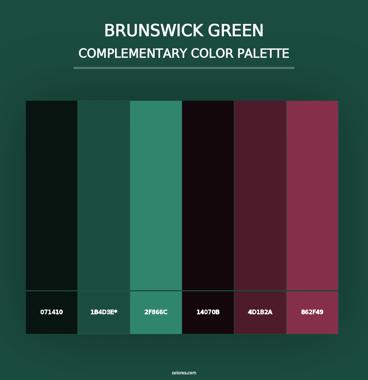 Brunswick Green - Complementary Color Palette