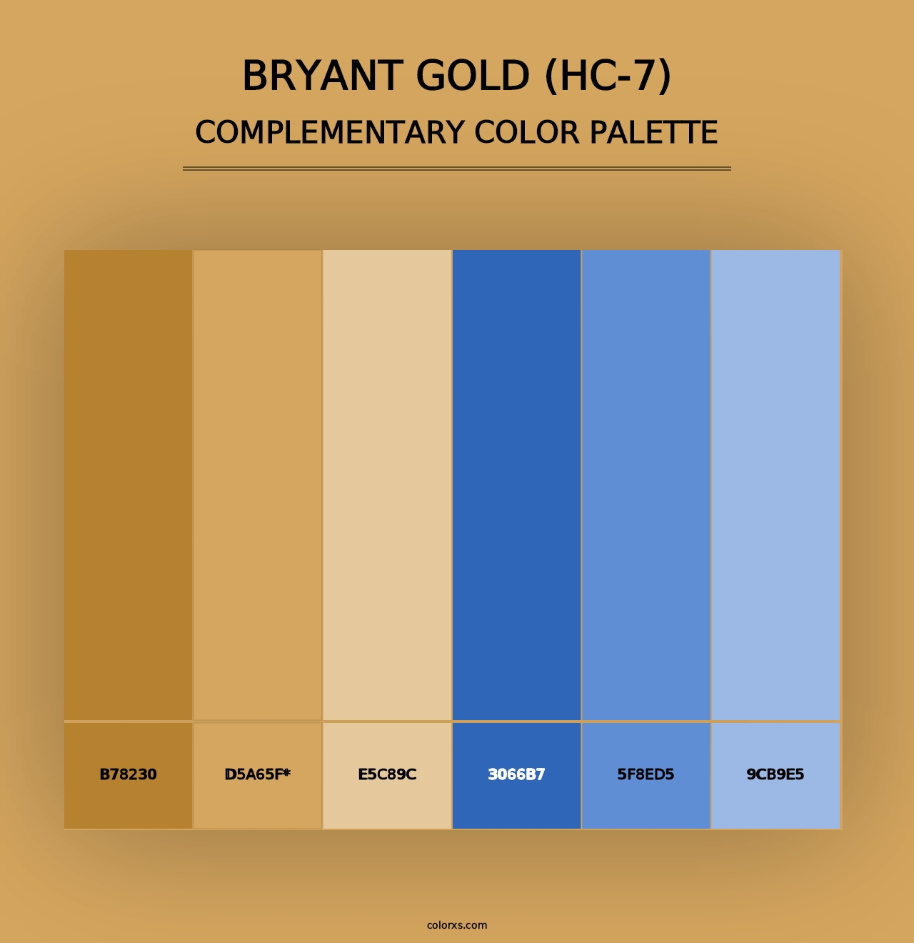 Bryant Gold (HC-7) - Complementary Color Palette