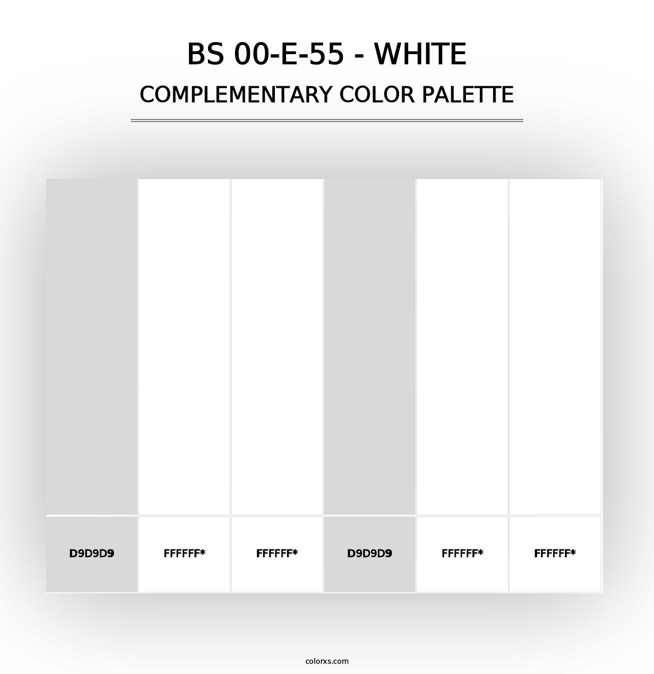 BS 00-E-55 - White - Complementary Color Palette