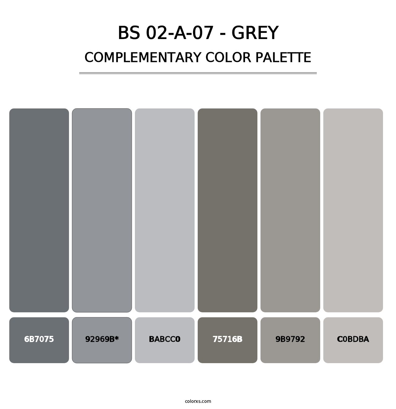 BS 02-A-07 - Grey - Complementary Color Palette