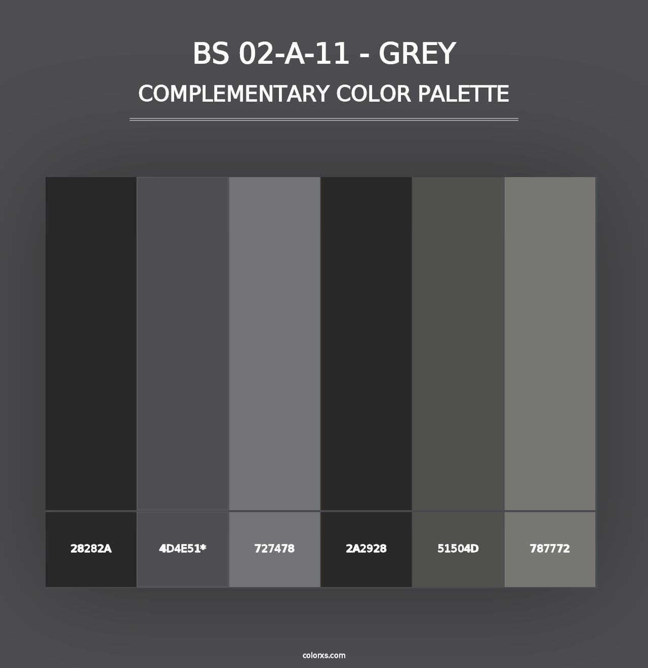 BS 02-A-11 - Grey - Complementary Color Palette