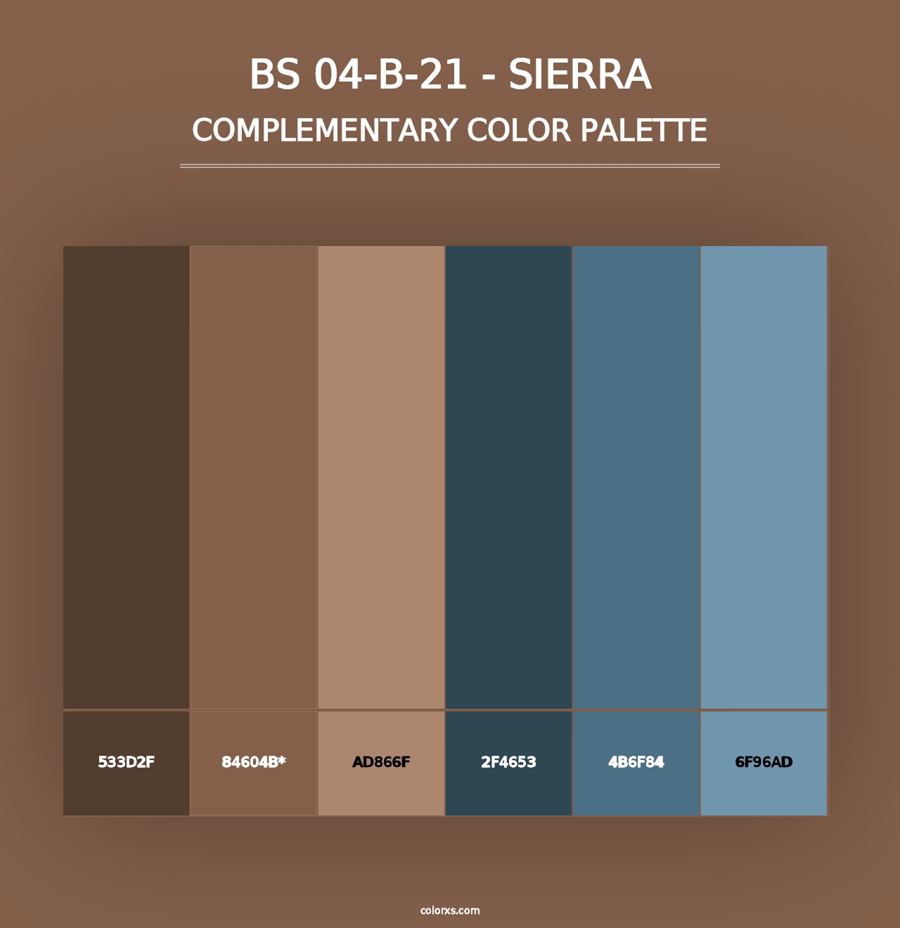 BS 04-B-21 - Sierra - Complementary Color Palette