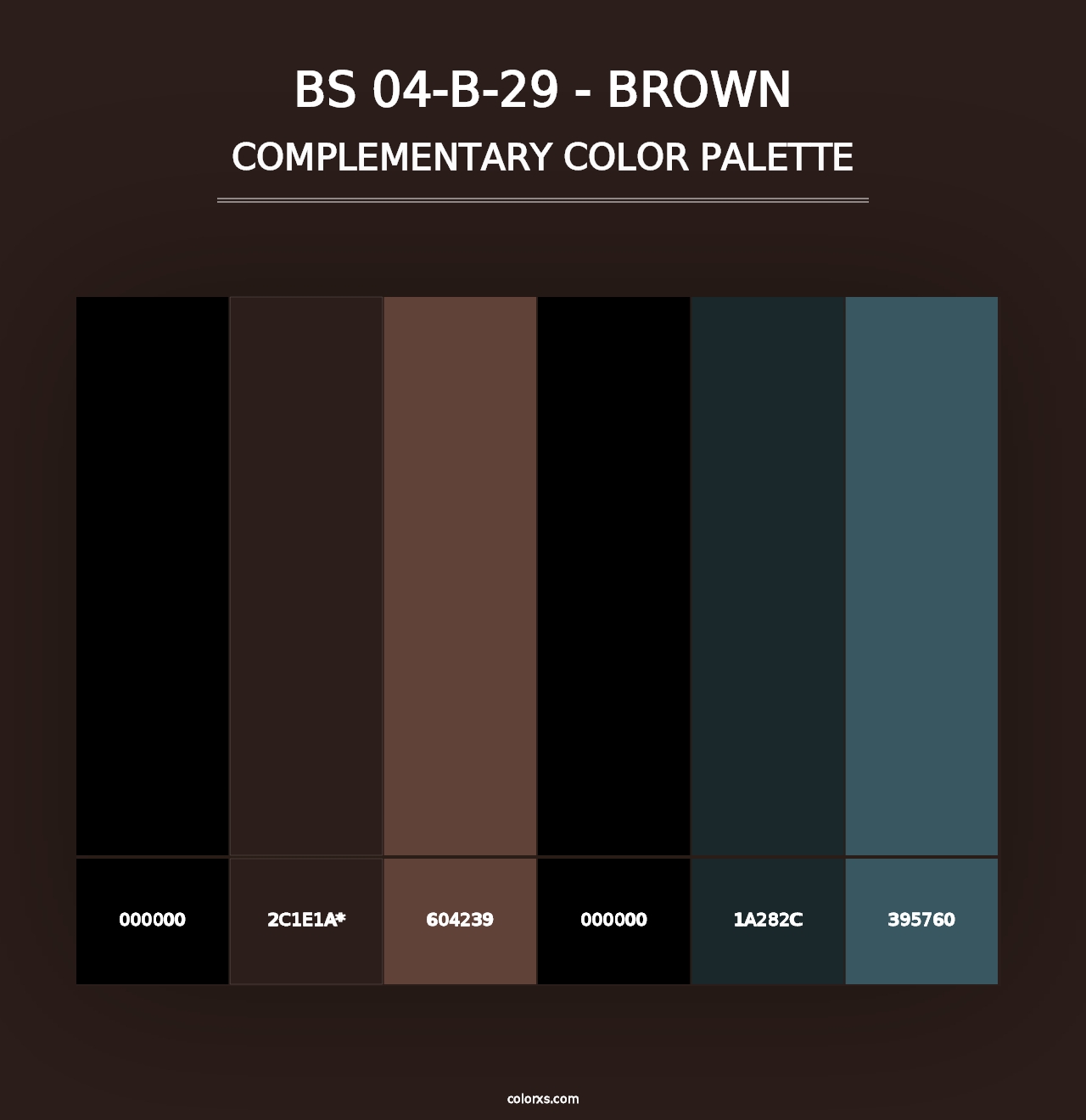 BS 04-B-29 - Brown - Complementary Color Palette