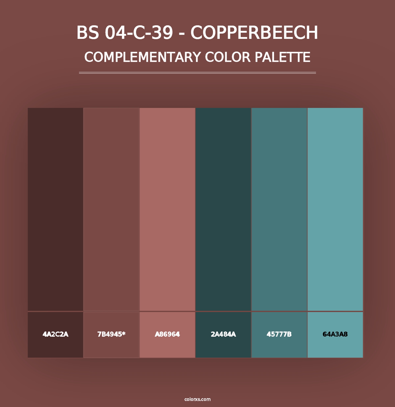 BS 04-C-39 - Copperbeech - Complementary Color Palette