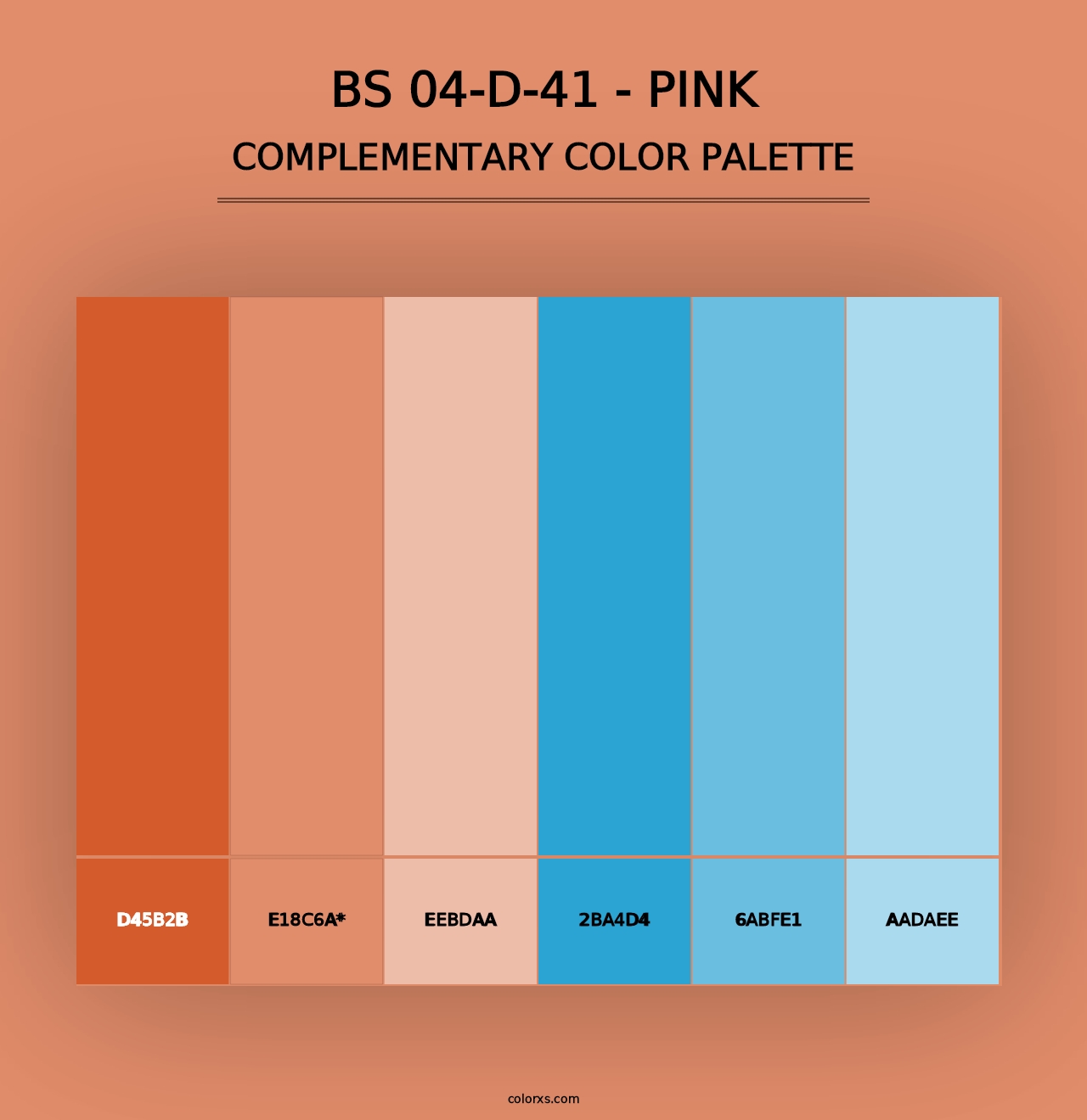 BS 04-D-41 - Pink - Complementary Color Palette