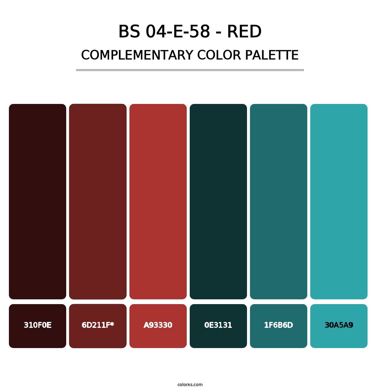 BS 04-E-58 - Red - Complementary Color Palette