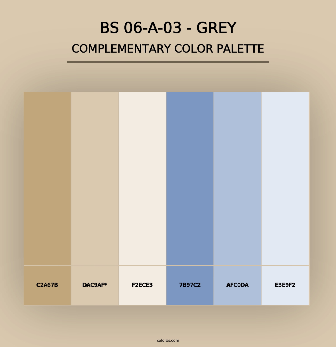 BS 06-A-03 - Grey - Complementary Color Palette