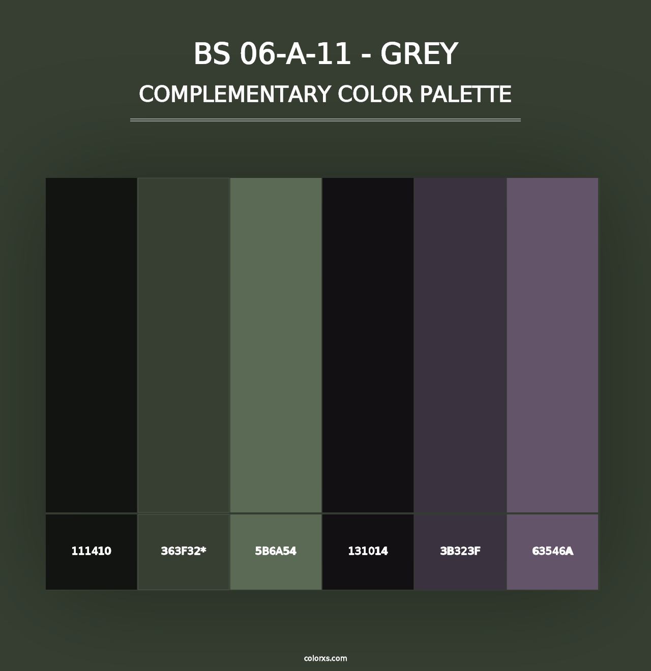 BS 06-A-11 - Grey - Complementary Color Palette