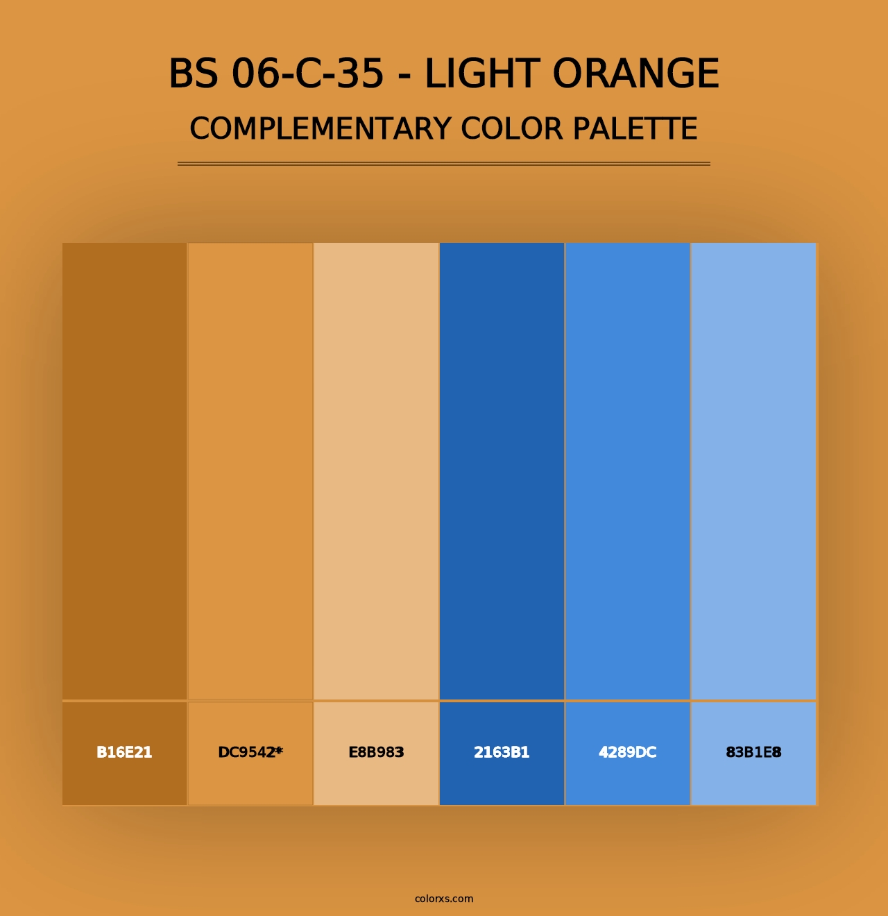 BS 06-C-35 - Light Orange - Complementary Color Palette