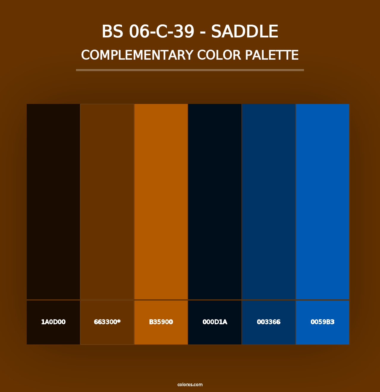 BS 06-C-39 - Saddle - Complementary Color Palette