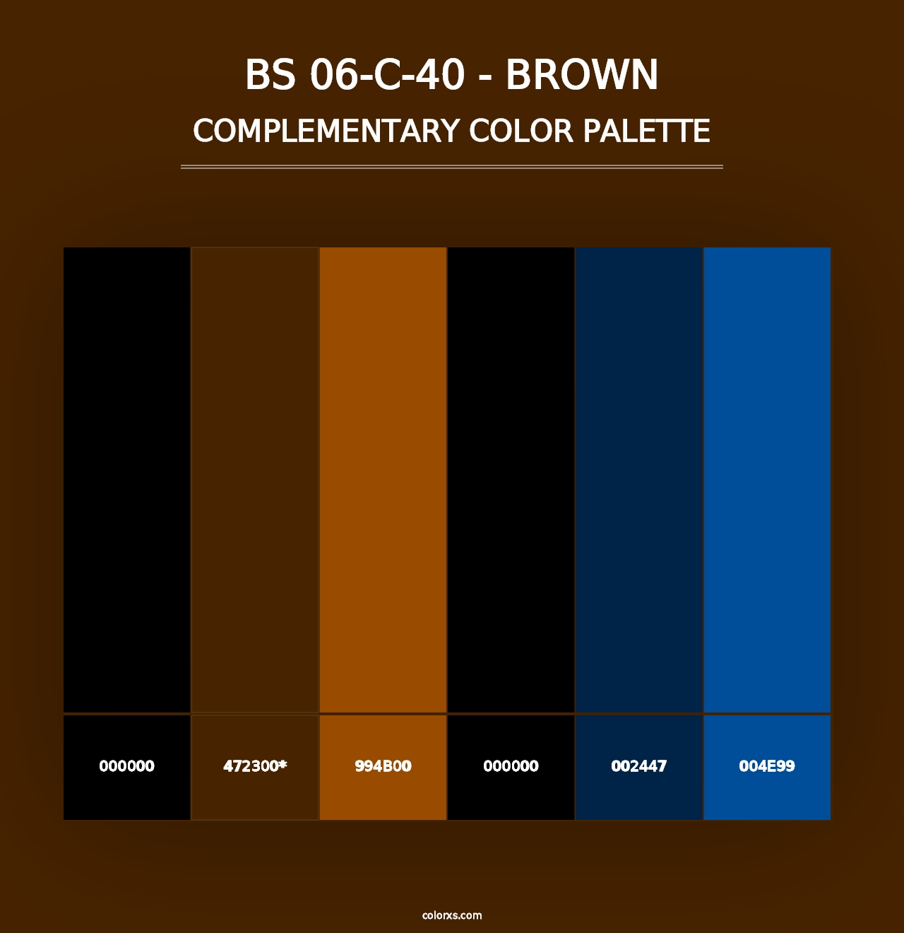 BS 06-C-40 - Brown - Complementary Color Palette