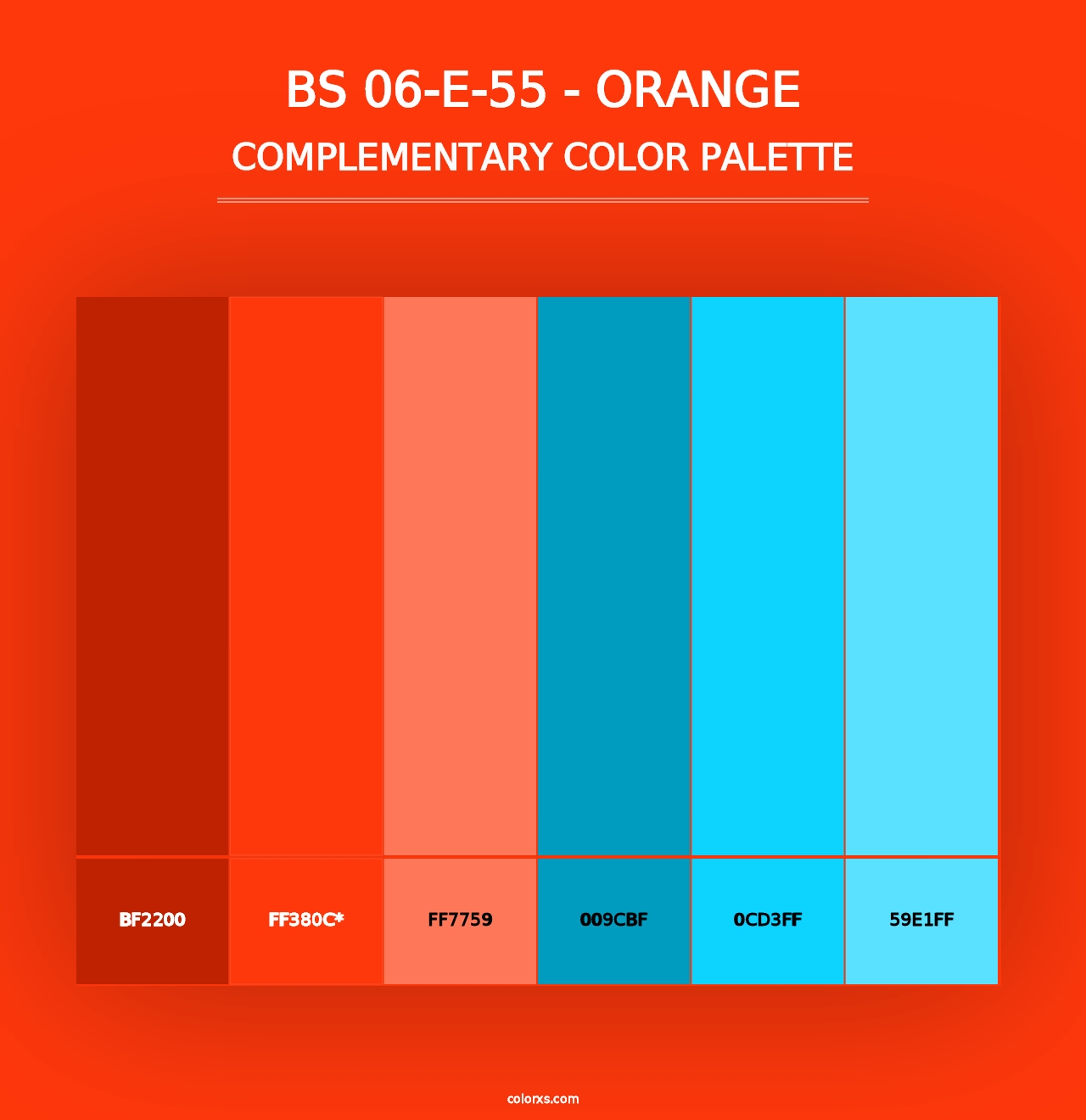 BS 06-E-55 - Orange - Complementary Color Palette