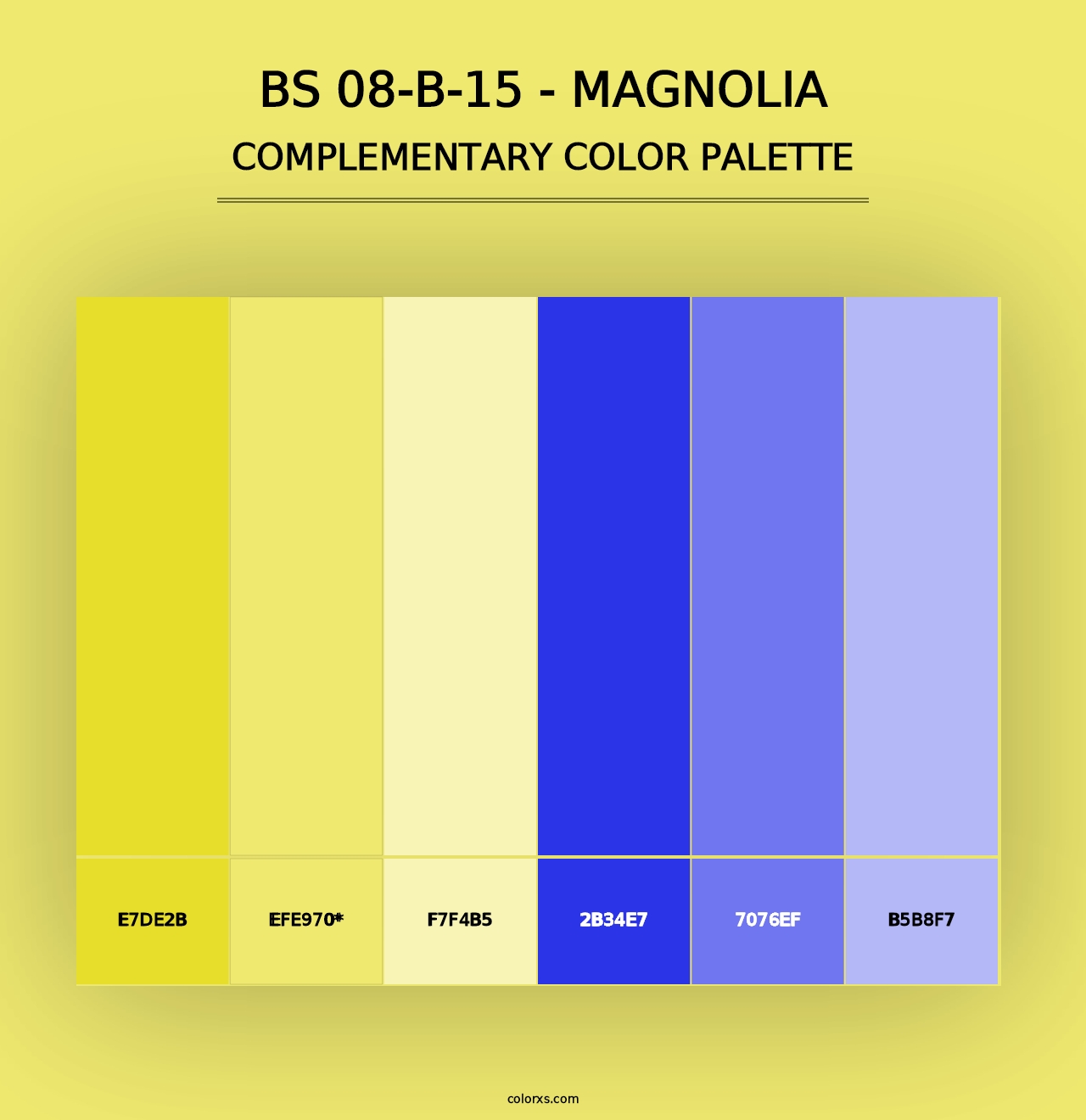 BS 08-B-15 - Magnolia - Complementary Color Palette