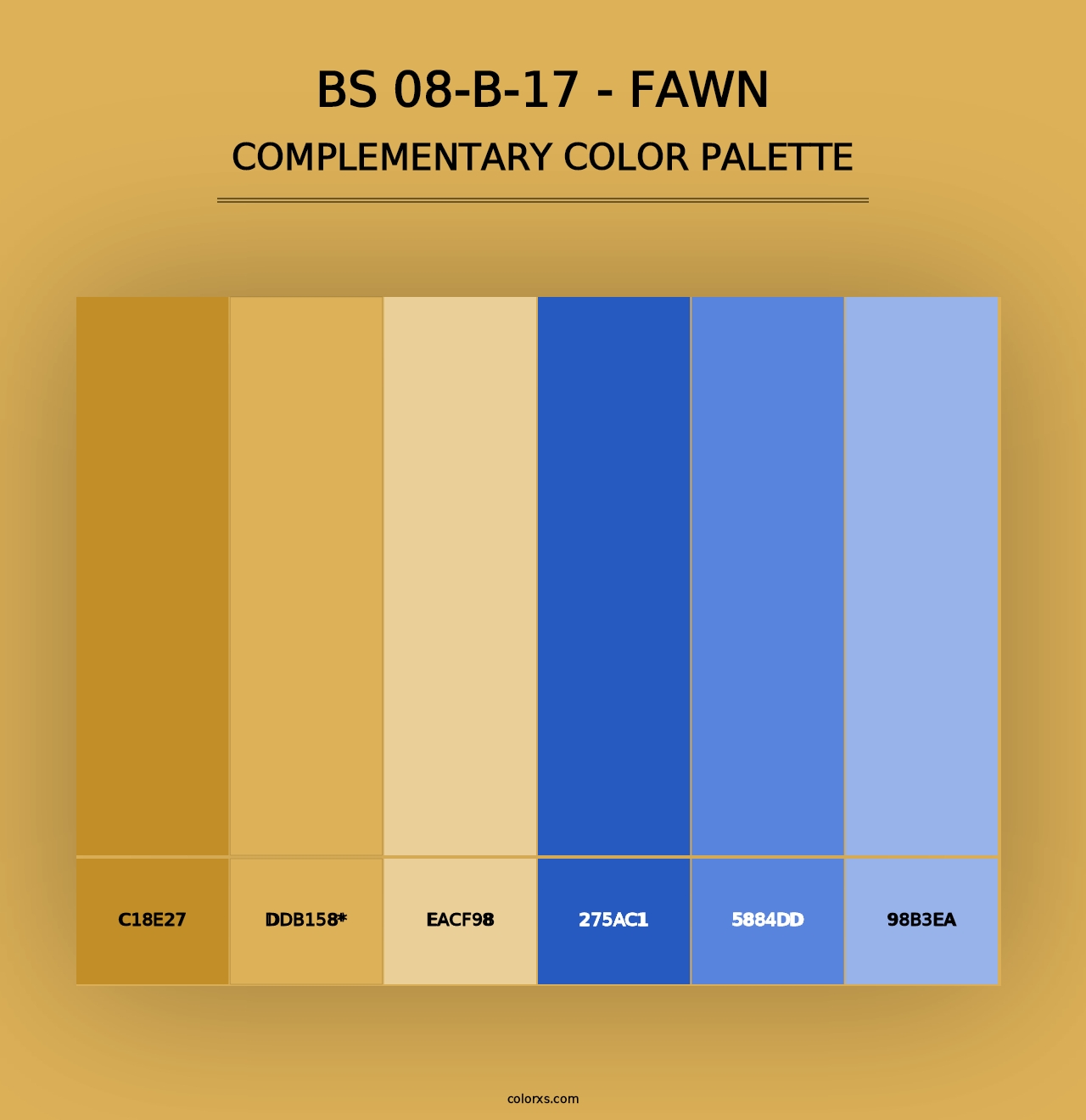 BS 08-B-17 - Fawn - Complementary Color Palette