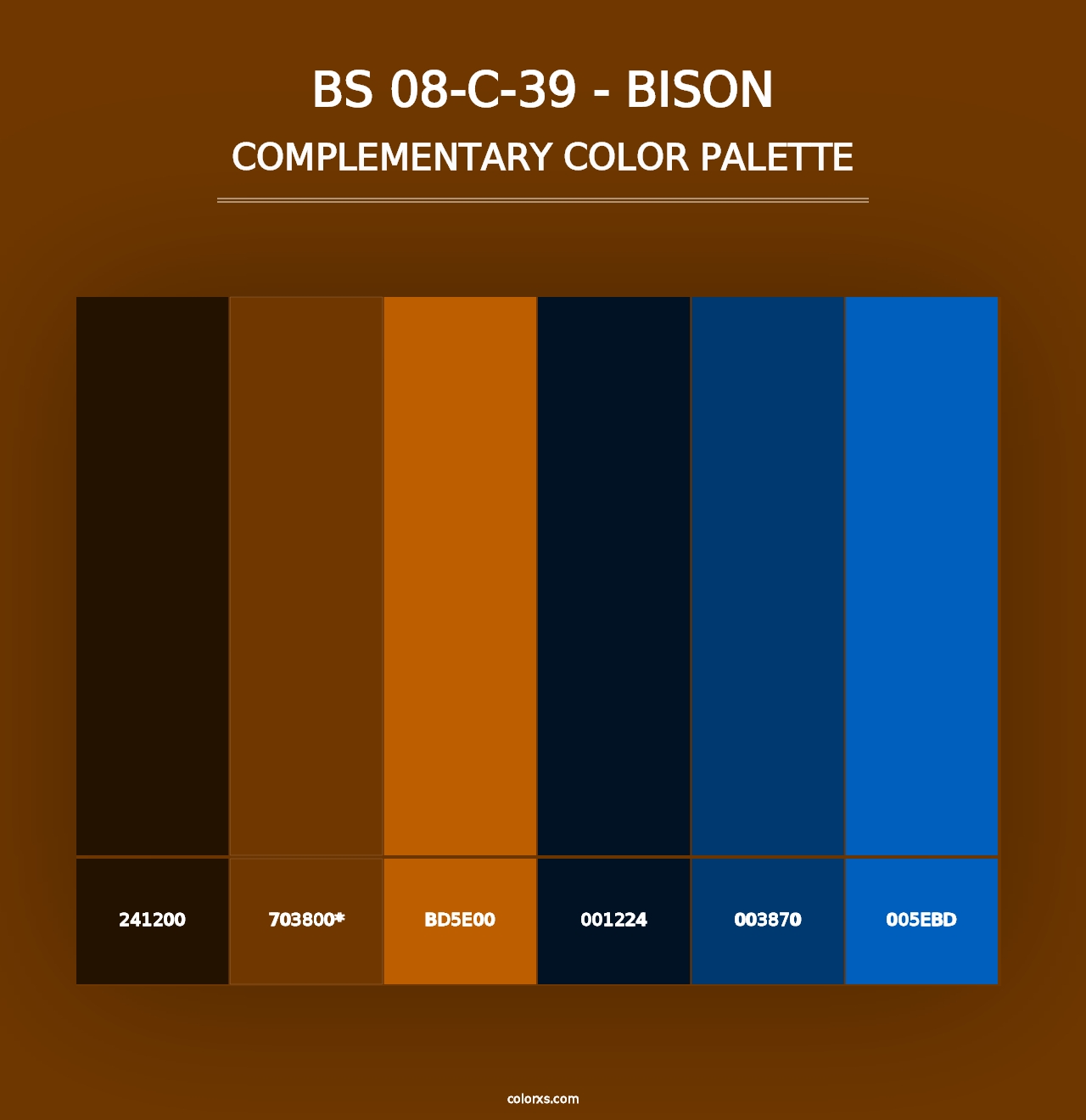 BS 08-C-39 - Bison - Complementary Color Palette