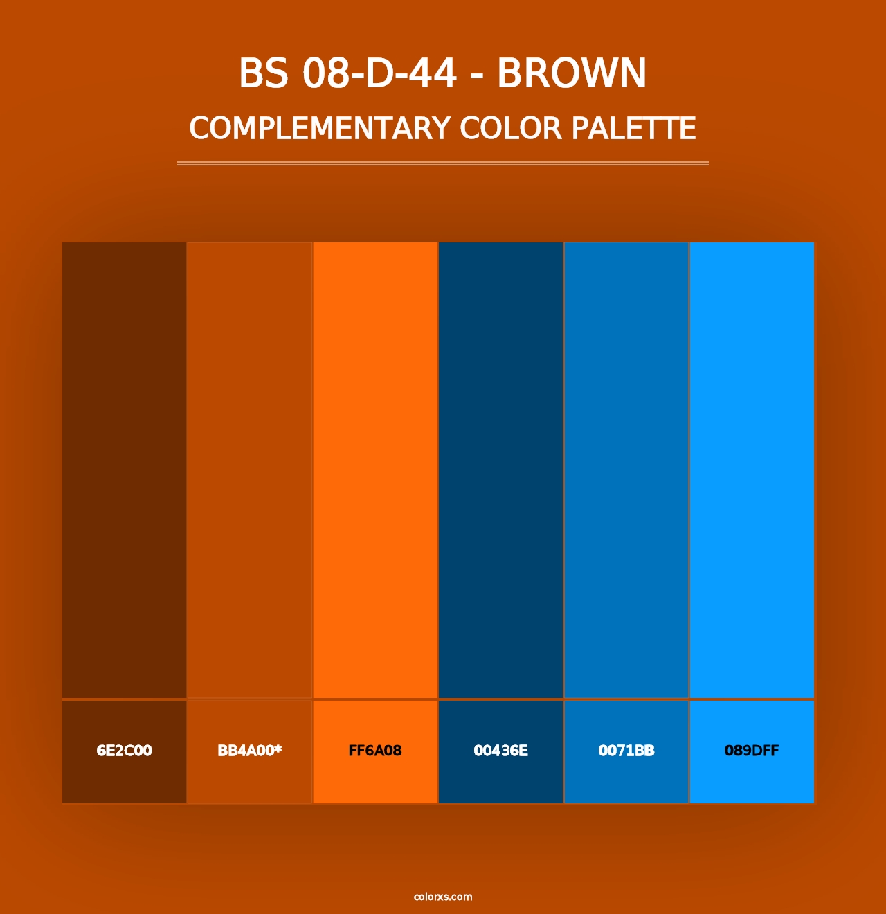 BS 08-D-44 - Brown - Complementary Color Palette