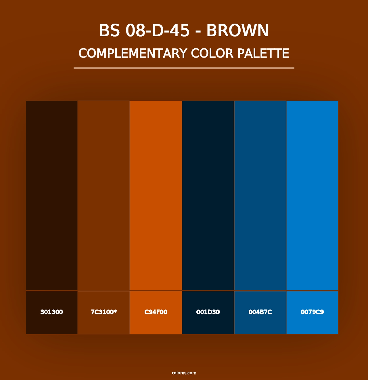 BS 08-D-45 - Brown - Complementary Color Palette