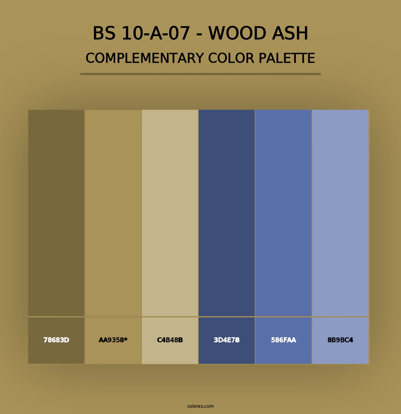 BS 10-A-07 - Wood Ash - Complementary Color Palette