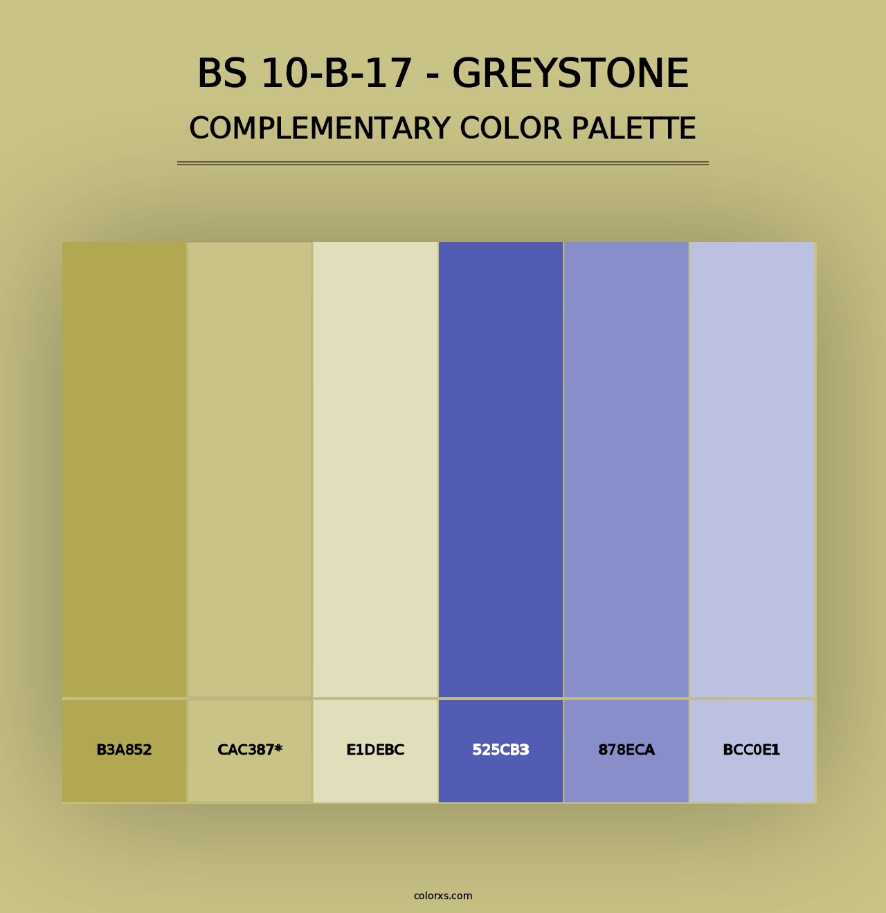 BS 10-B-17 - Greystone - Complementary Color Palette