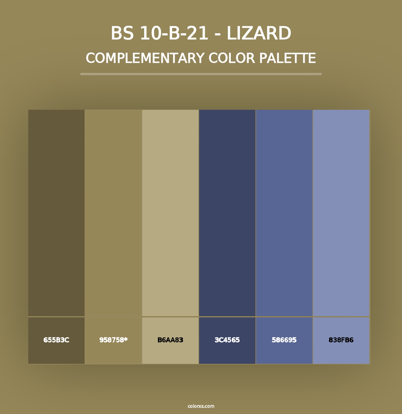 BS 10-B-21 - Lizard - Complementary Color Palette