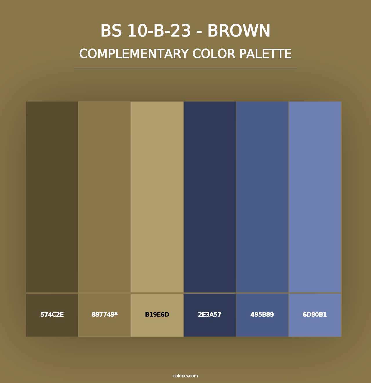 BS 10-B-23 - Brown - Complementary Color Palette