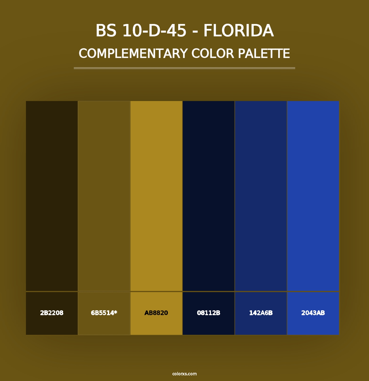 BS 10-D-45 - Florida - Complementary Color Palette