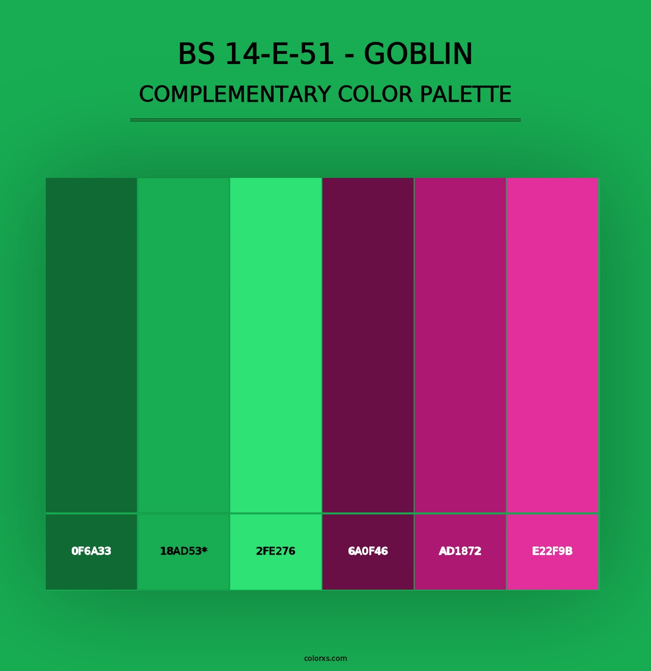 BS 14-E-51 - Goblin - Complementary Color Palette