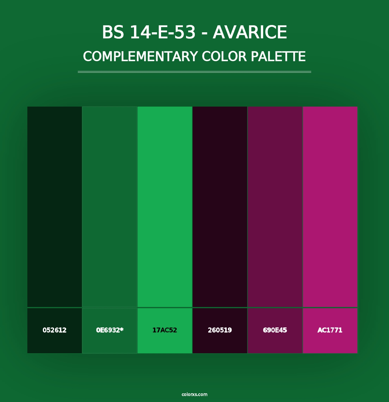 BS 14-E-53 - Avarice - Complementary Color Palette