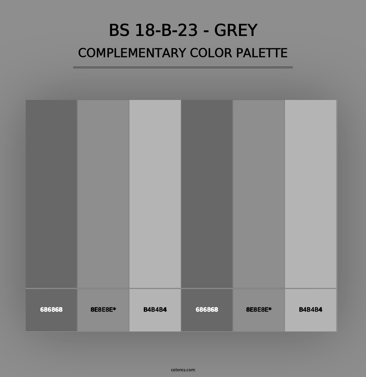 BS 18-B-23 - Grey - Complementary Color Palette