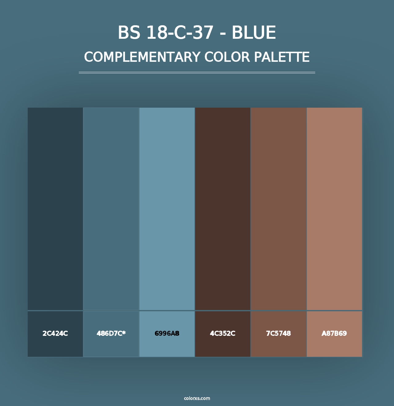 BS 18-C-37 - Blue - Complementary Color Palette