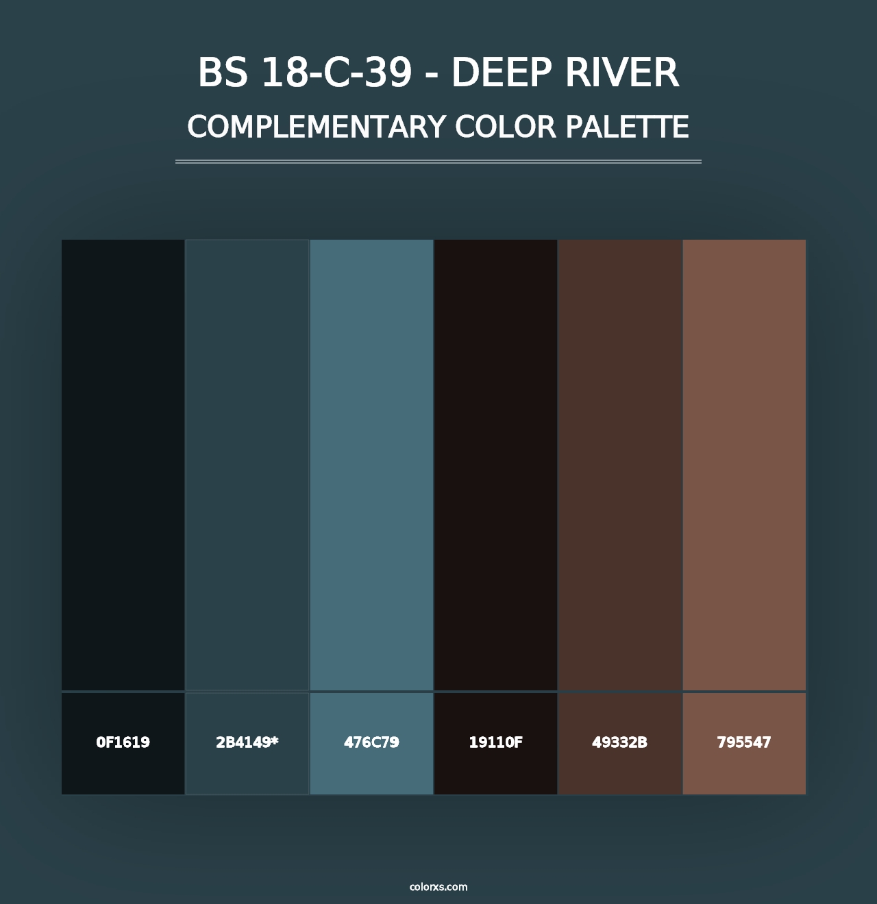 BS 18-C-39 - Deep River - Complementary Color Palette