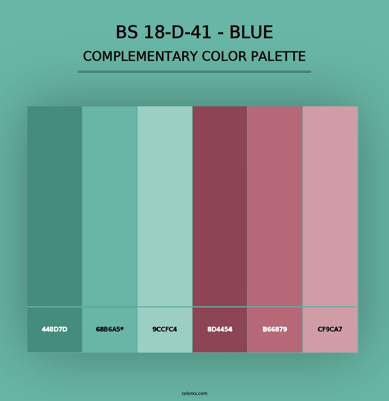 BS 18-D-41 - Blue - Complementary Color Palette