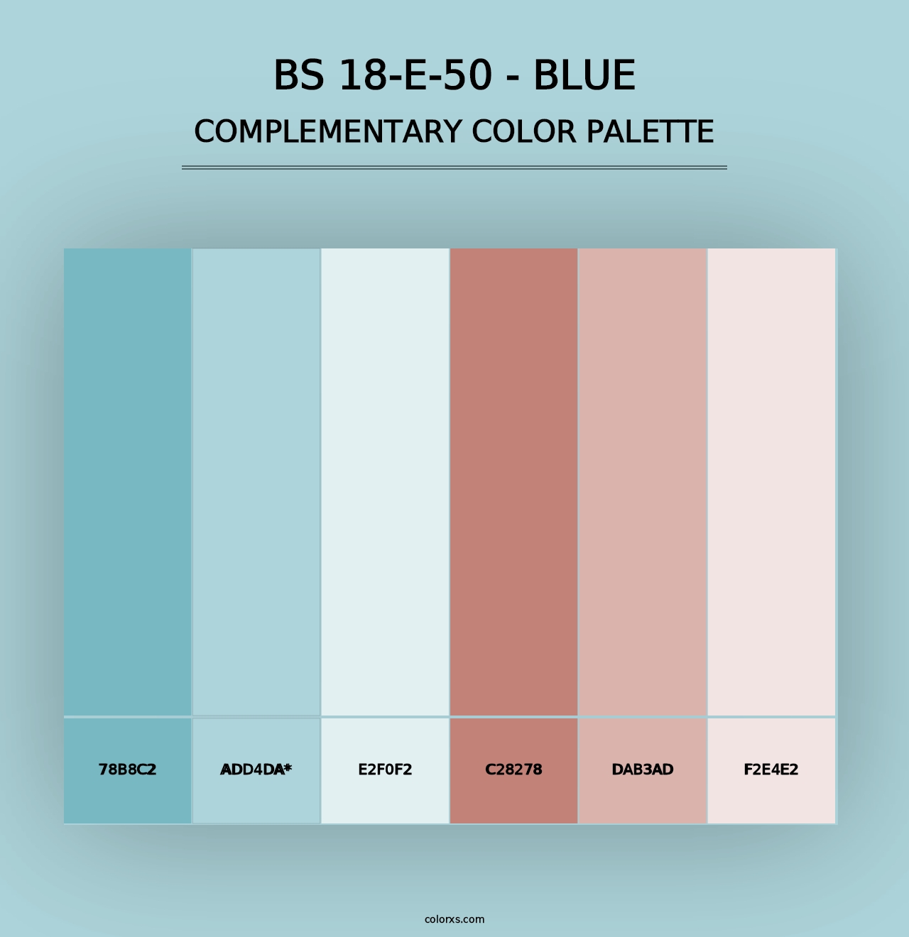 BS 18-E-50 - Blue - Complementary Color Palette