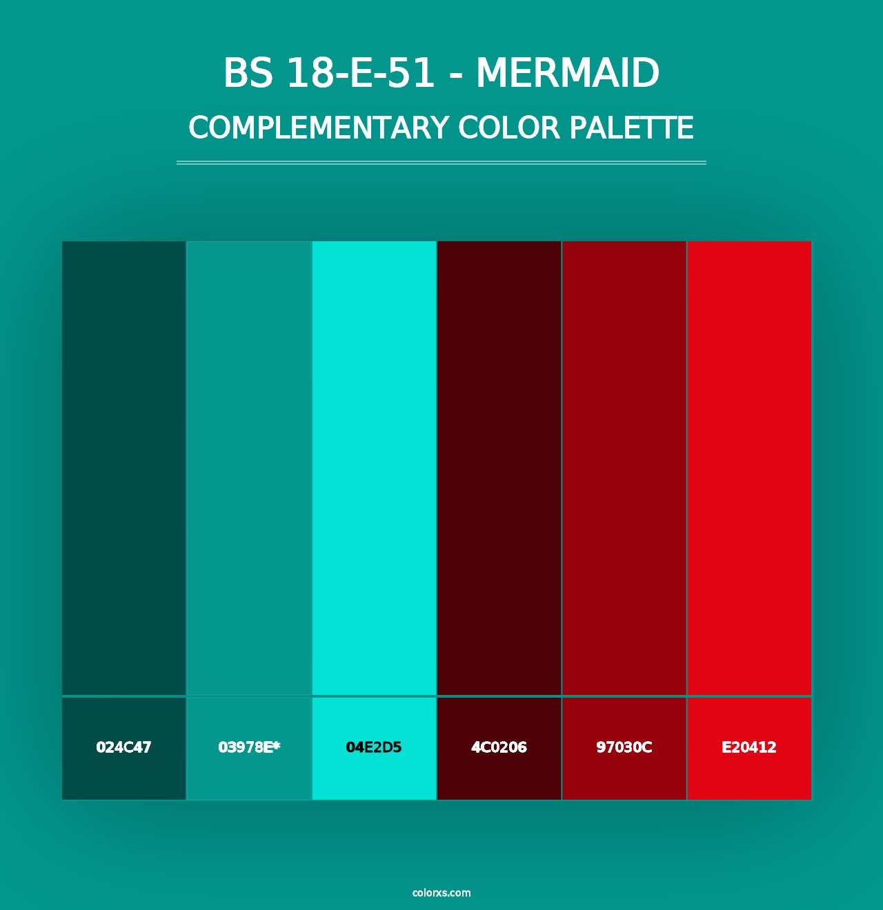 BS 18-E-51 - Mermaid - Complementary Color Palette