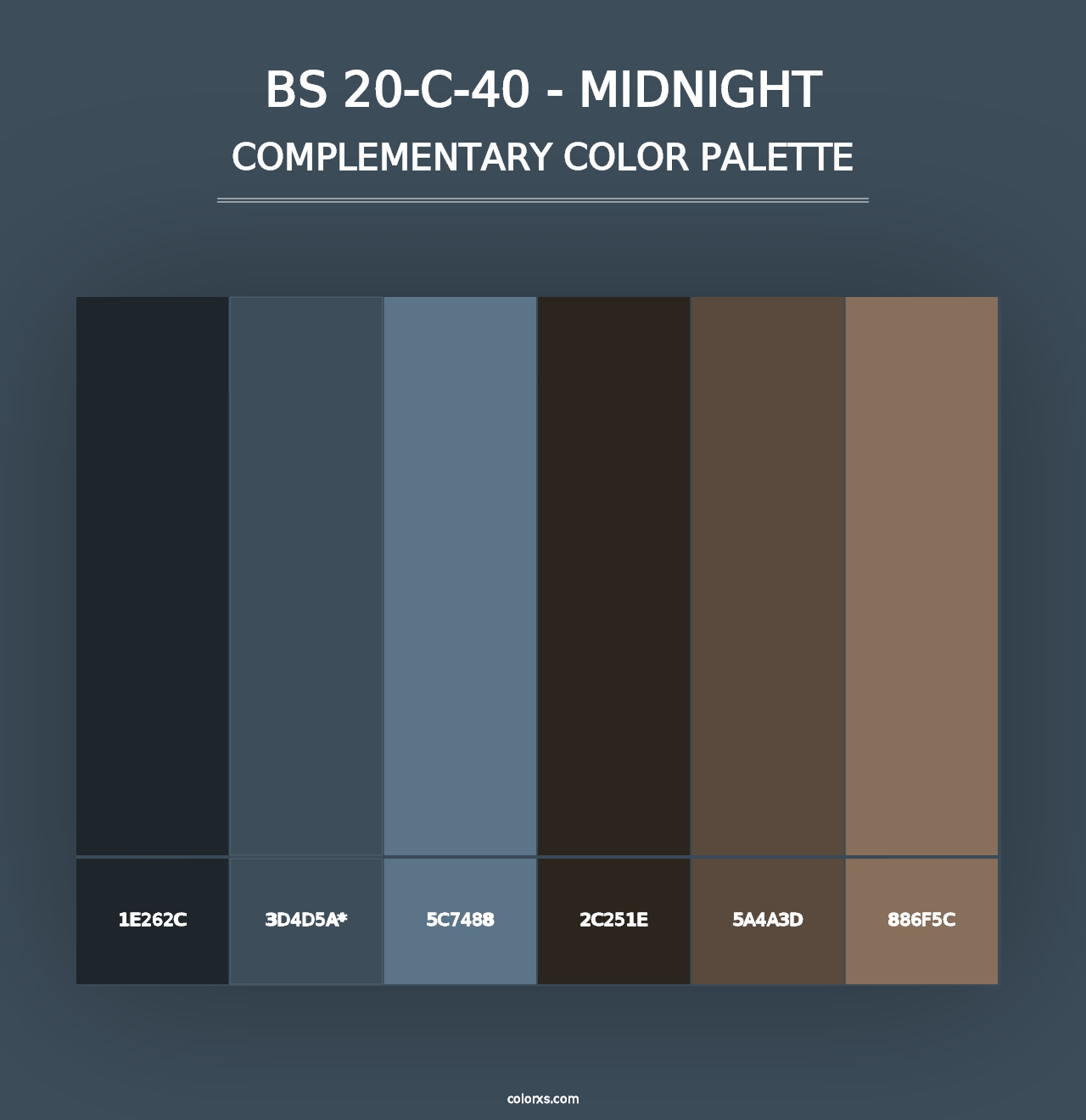 BS 20-C-40 - Midnight - Complementary Color Palette