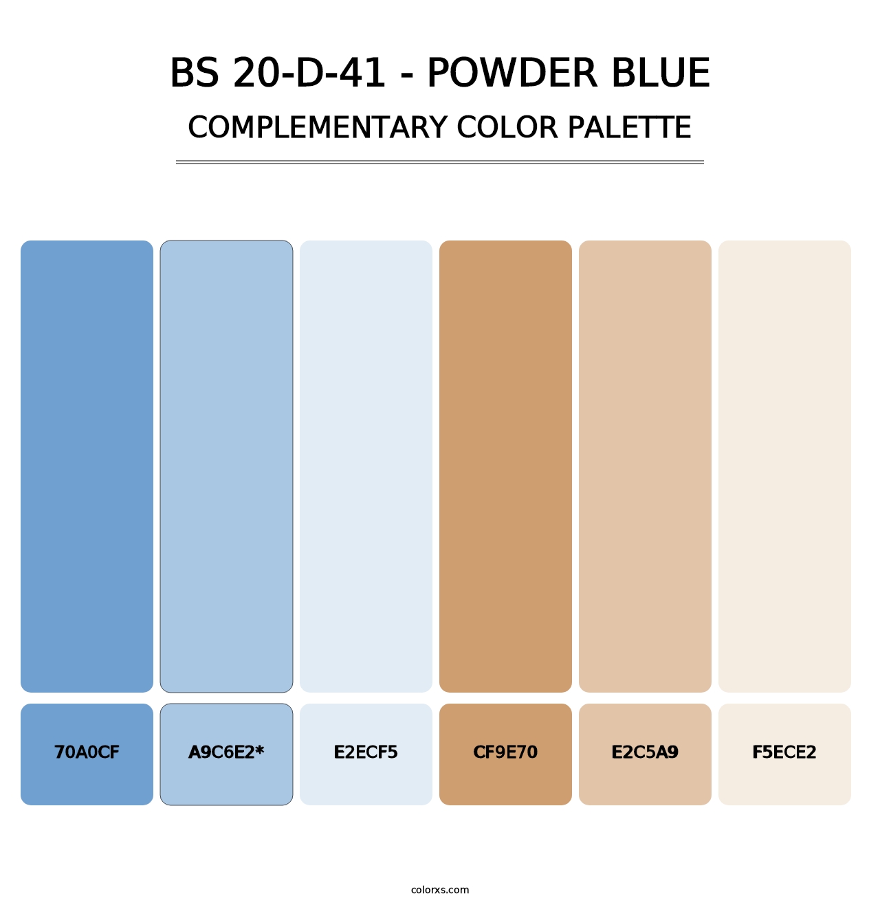 BS 20-D-41 - Powder Blue - Complementary Color Palette