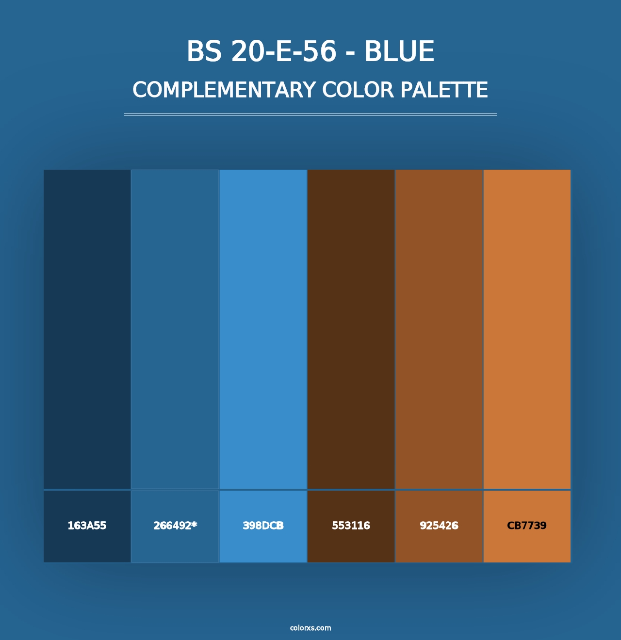 BS 20-E-56 - Blue - Complementary Color Palette