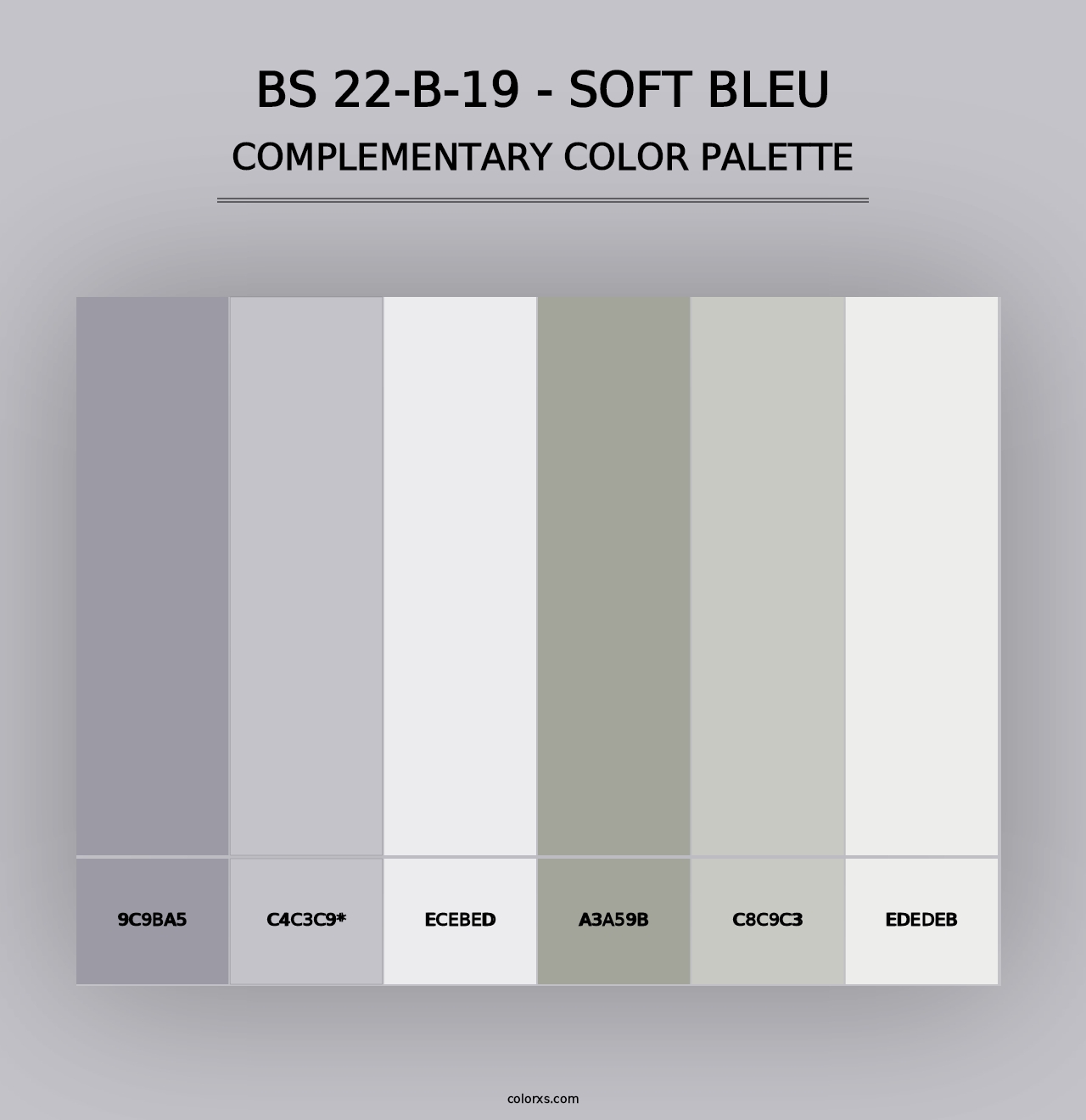 BS 22-B-19 - Soft Bleu - Complementary Color Palette