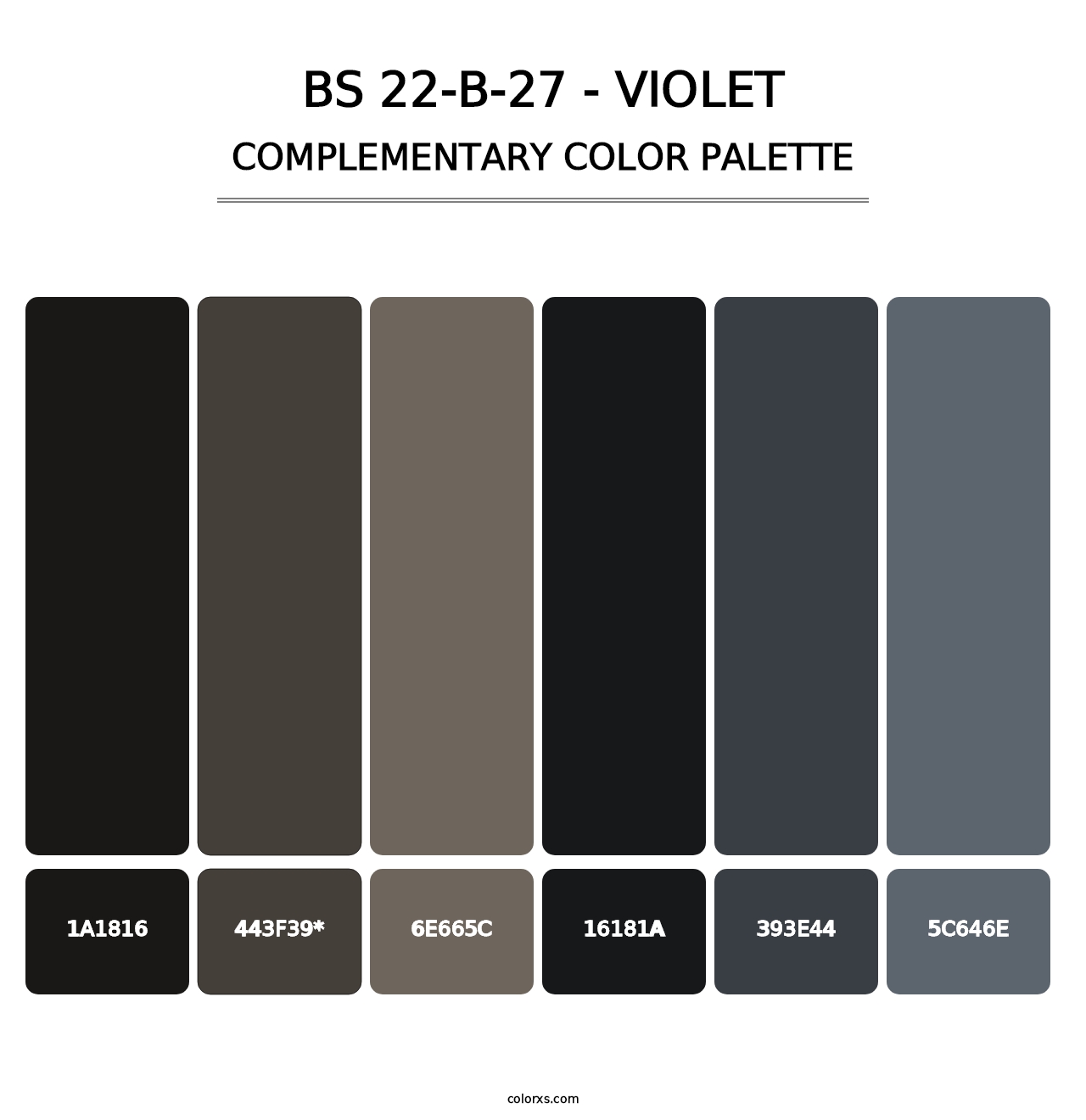 BS 22-B-27 - Violet - Complementary Color Palette