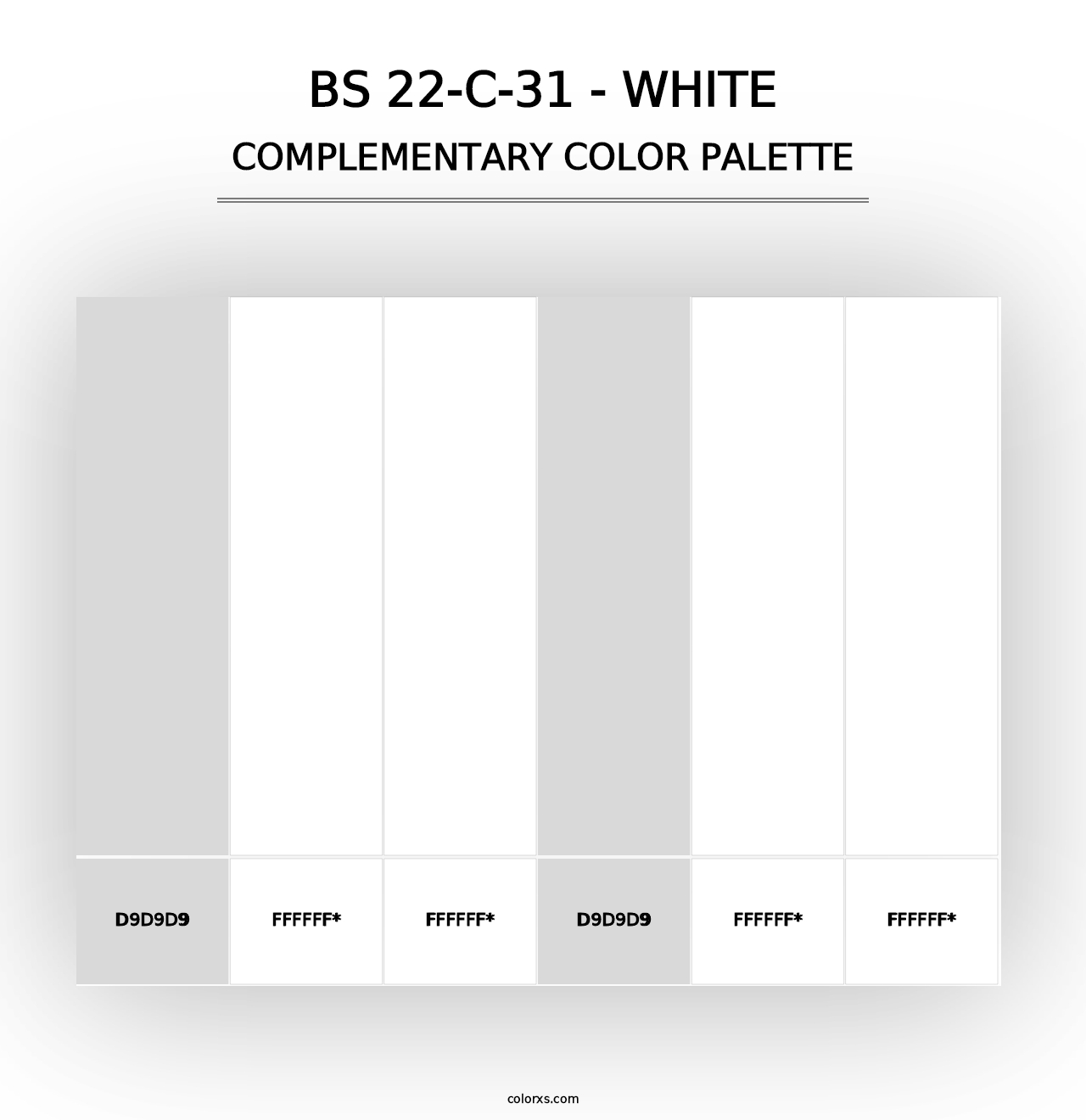 BS 22-C-31 - White - Complementary Color Palette