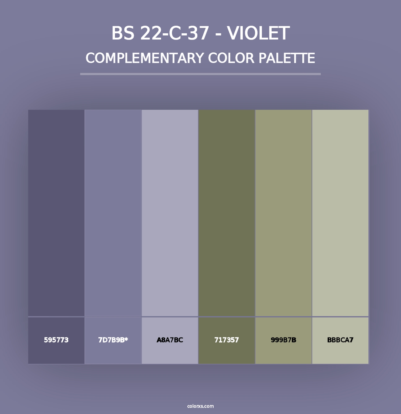 BS 22-C-37 - Violet - Complementary Color Palette