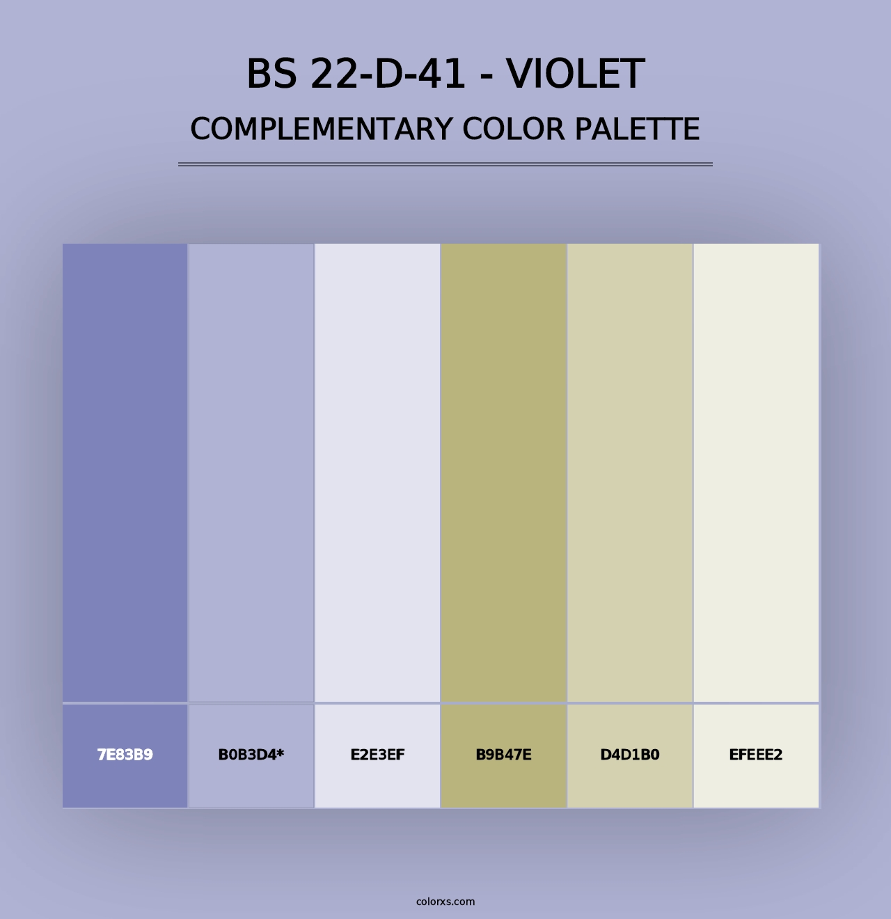 BS 22-D-41 - Violet - Complementary Color Palette