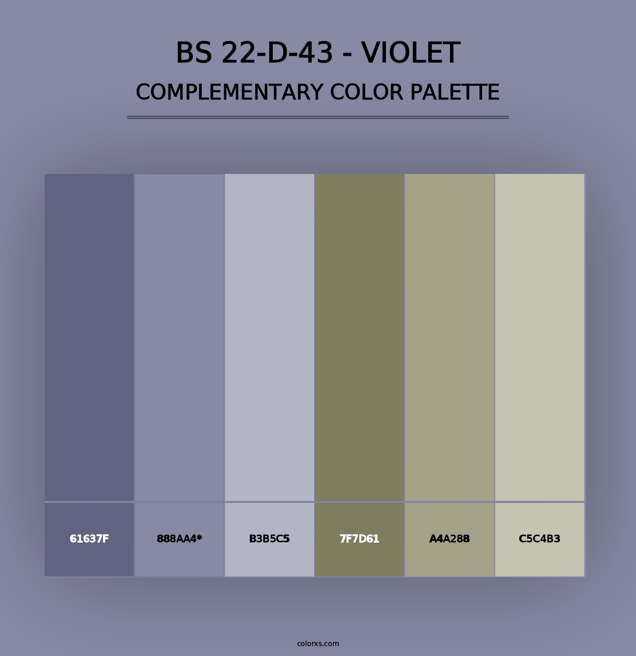 BS 22-D-43 - Violet - Complementary Color Palette