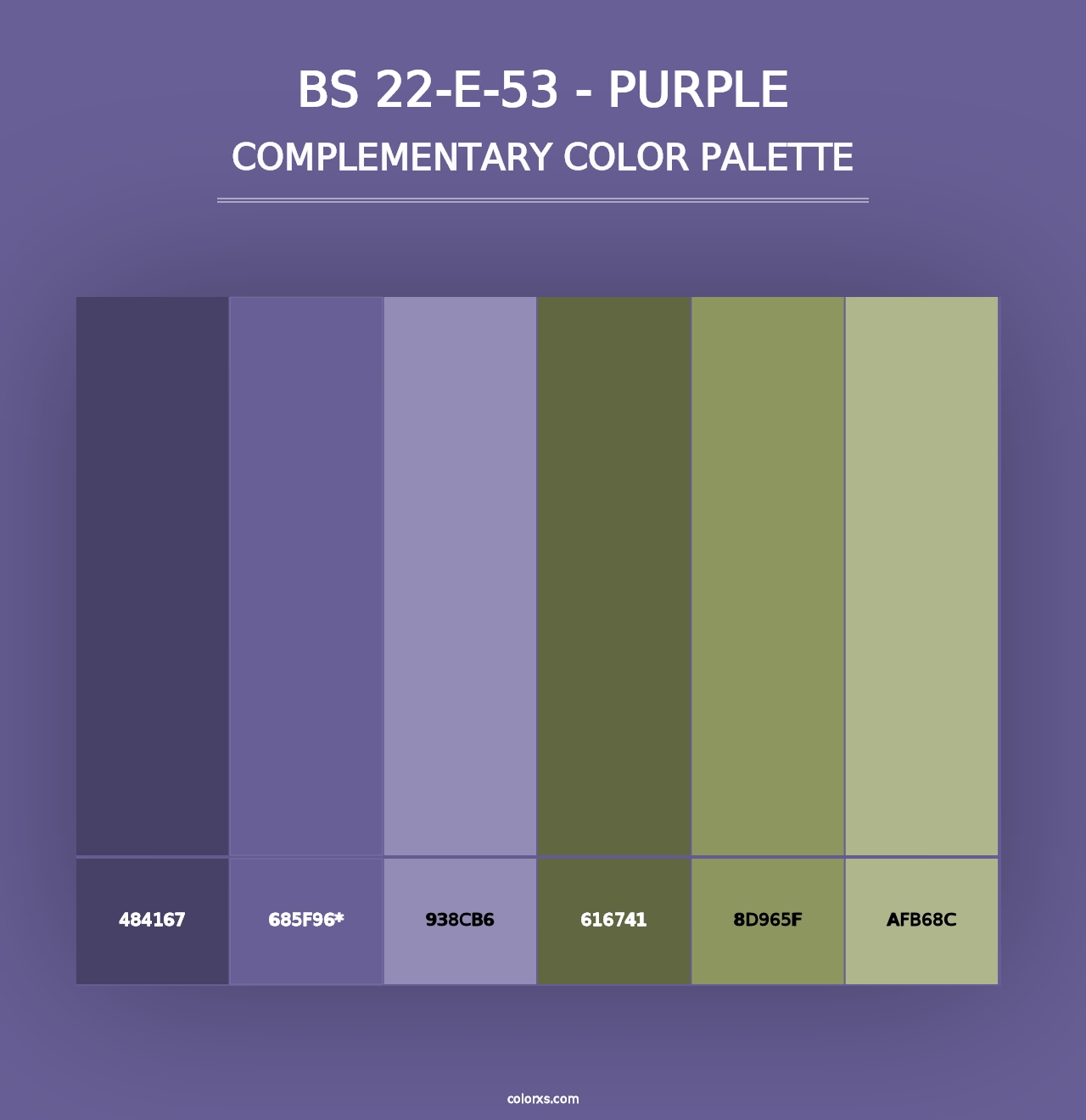 BS 22-E-53 - Purple - Complementary Color Palette