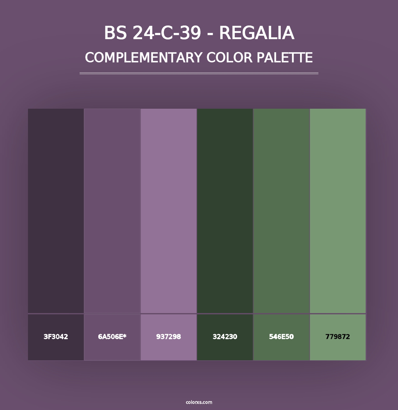 BS 24-C-39 - Regalia - Complementary Color Palette