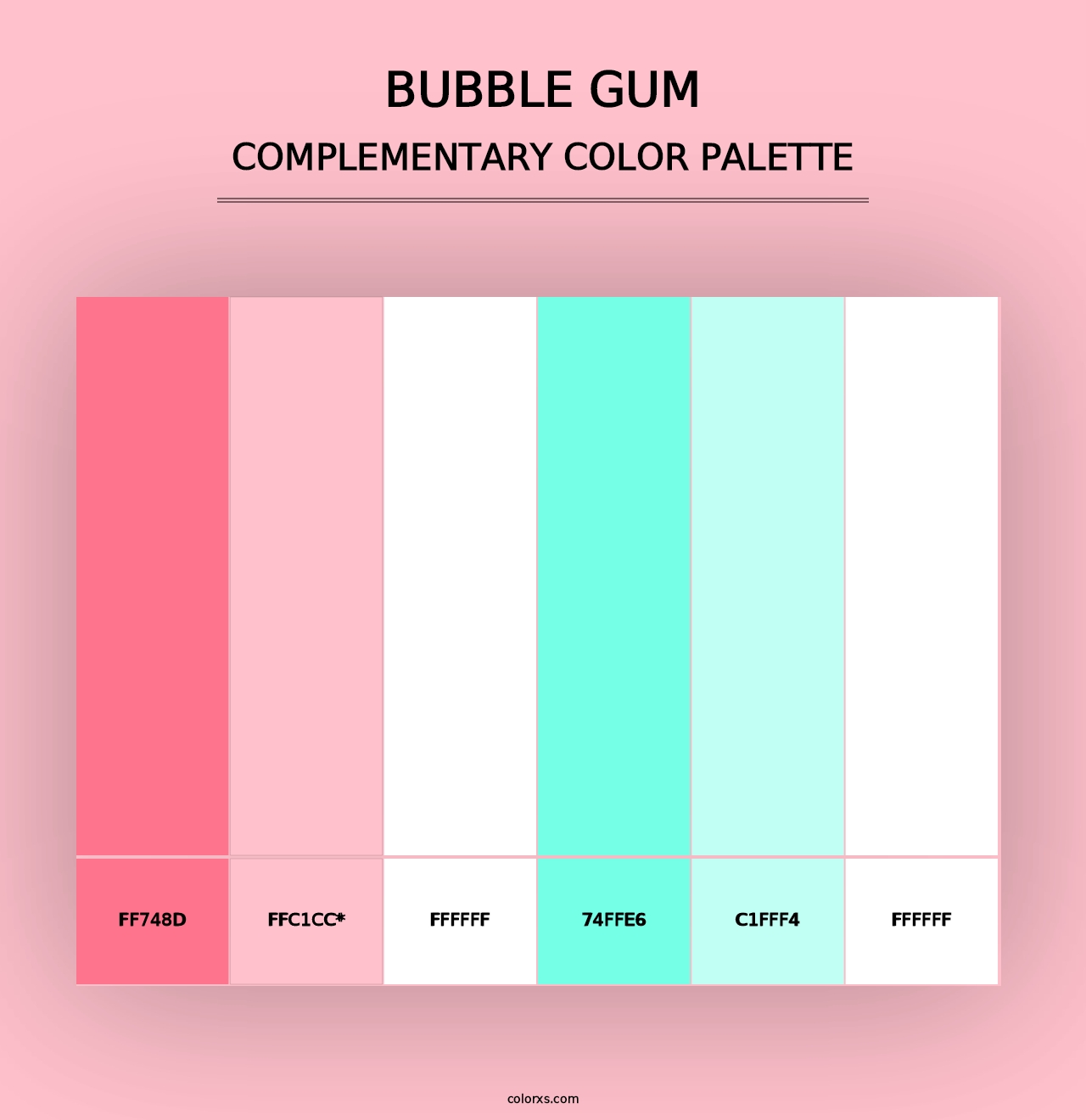 Bubble Gum - Complementary Color Palette