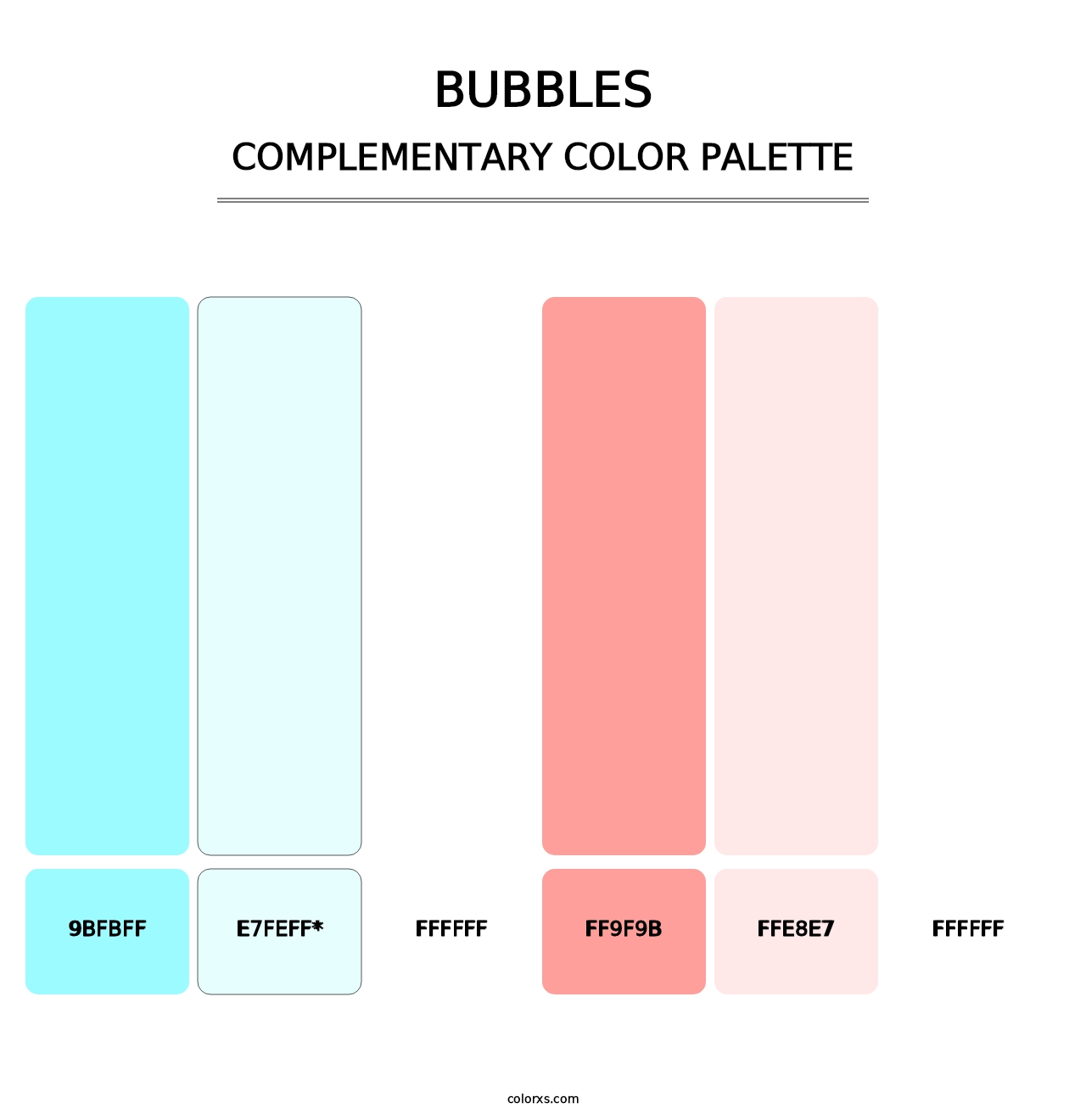 Bubbles - Complementary Color Palette