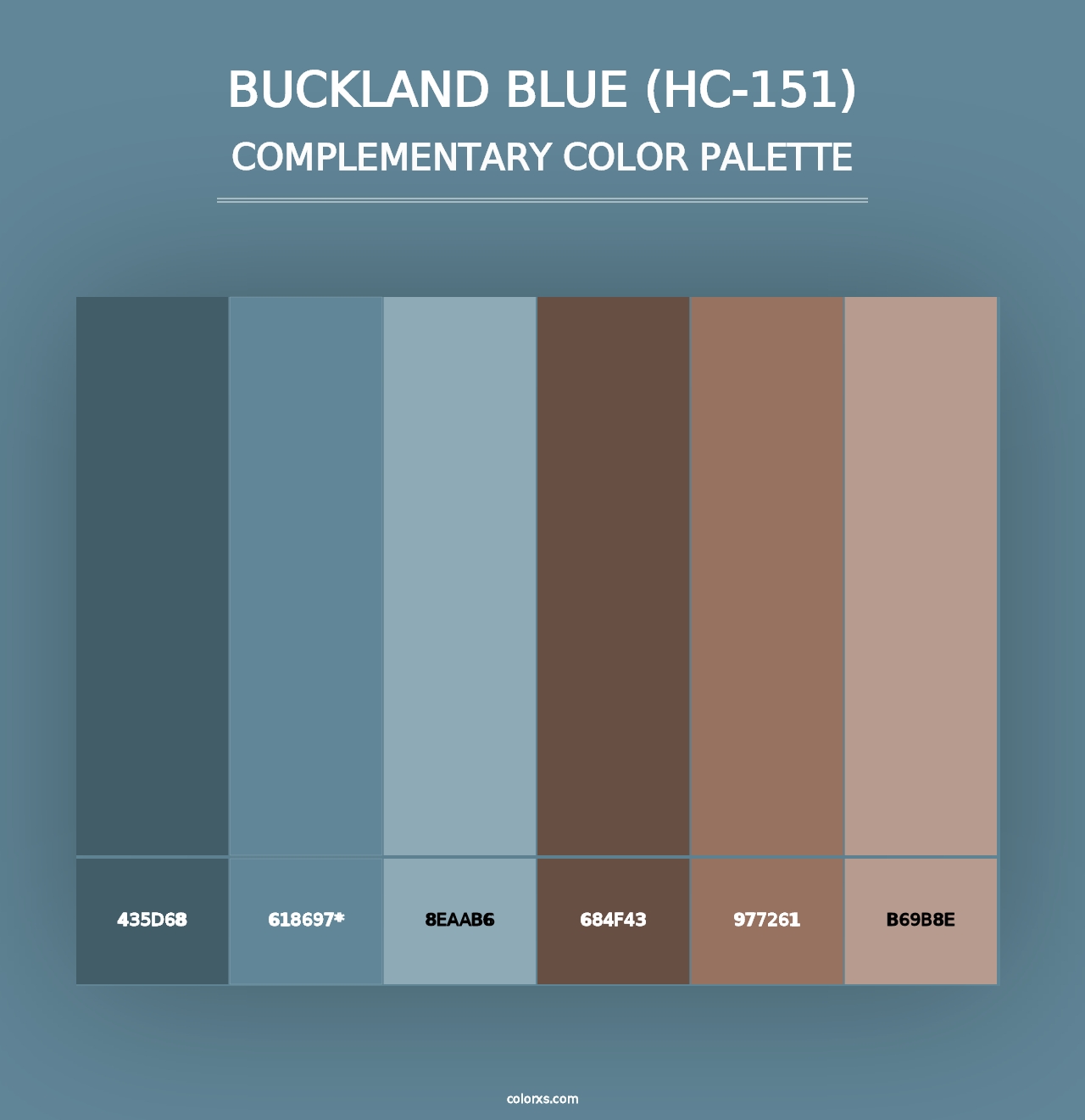 Buckland Blue (HC-151) - Complementary Color Palette