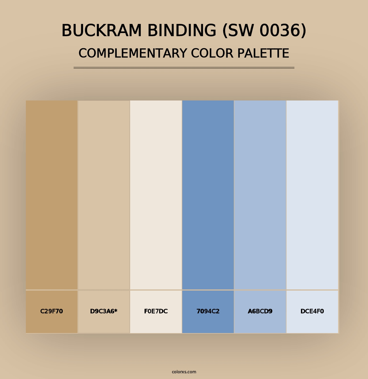 Buckram Binding (SW 0036) - Complementary Color Palette