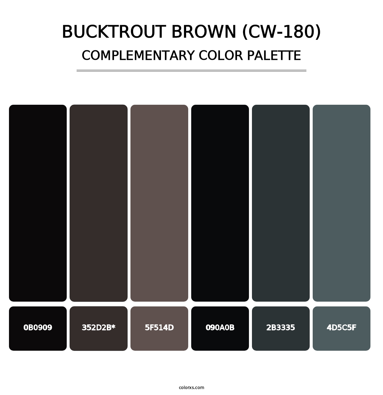 Bucktrout Brown (CW-180) - Complementary Color Palette